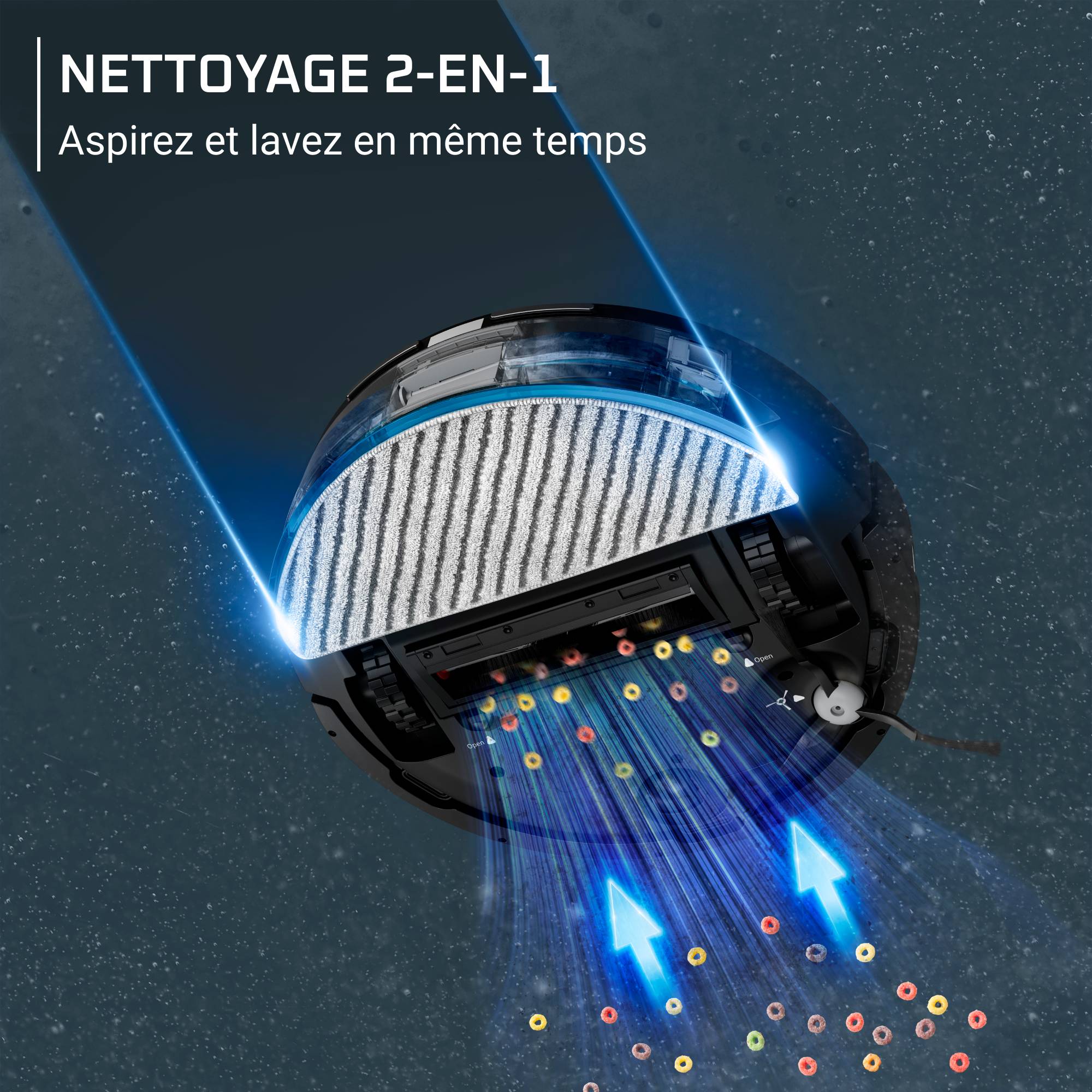 X-PLORER Serie&nbsp;85, Aspirateur robot laveur, 6&nbsp;000&nbsp;Pa, Détection laser à 360°