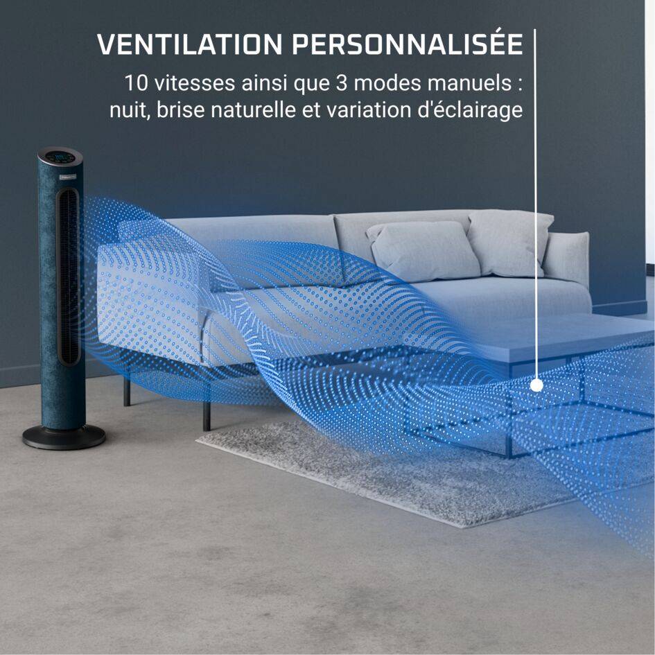 Eole Home Ventilateur colonne, Puissant, Silencieux, Ecoénergétique