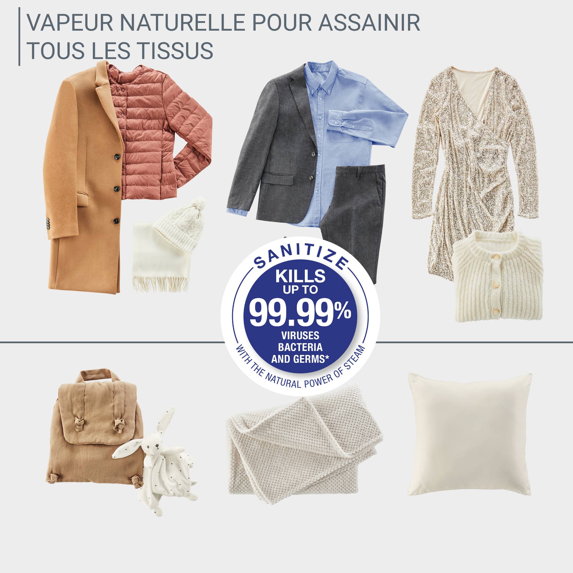 Care For You First, Cabine vapeur automatique Rafraîchissement, purification automatique des vêtements