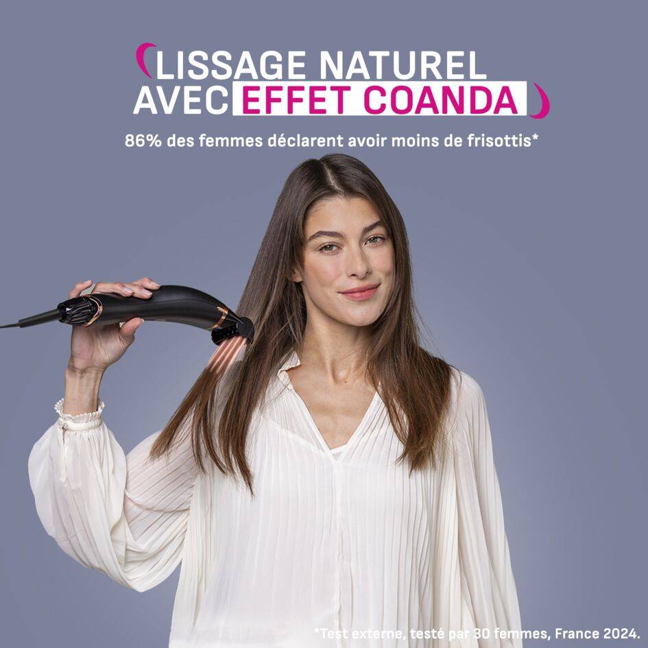 Air Motion, Sèche-cheveux lissant, Léger, Moteur digital, Effet Coanda, Calor