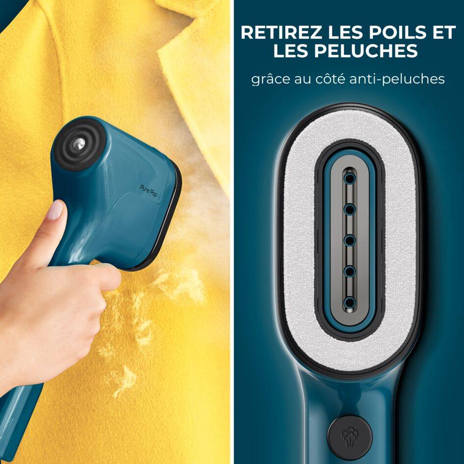 Pure POP Bleu, Défroisseur à main, 1300 W, 20&nbsp;g/min, Compact, Voyage, Calor