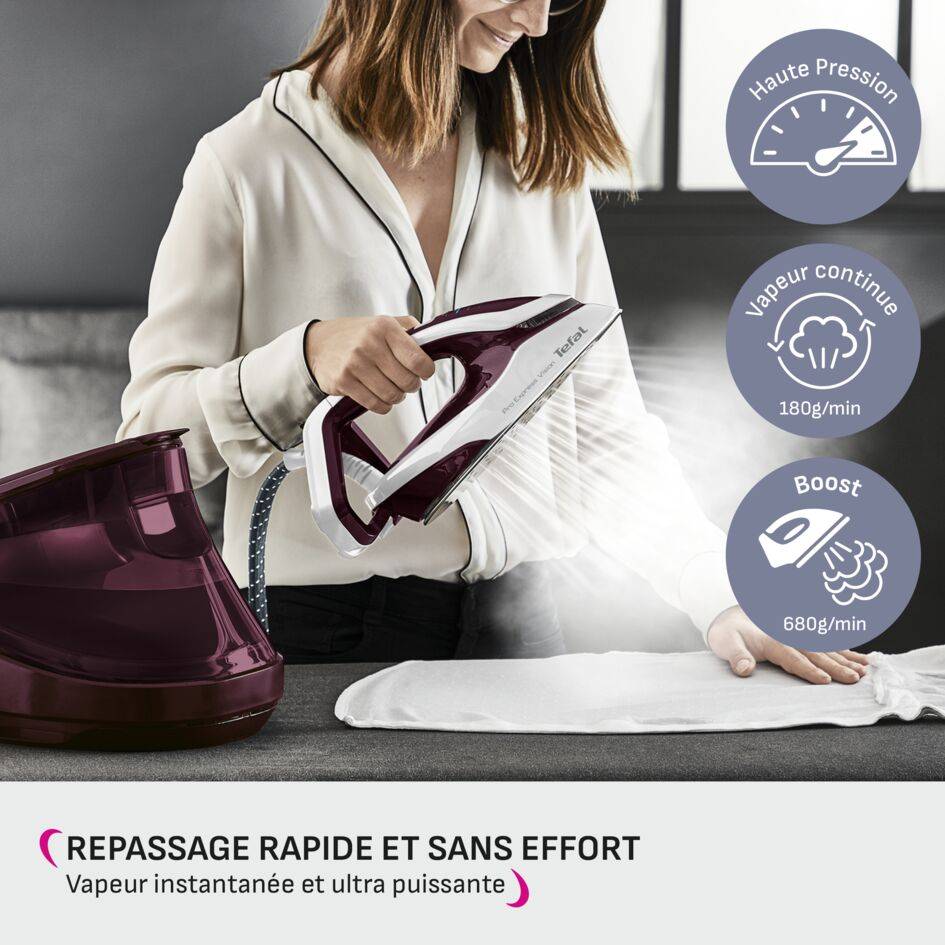 Pro Express Vision, Centrale Vapeur Haute Pression, 8,3 Bars, 180 g/min, Calor