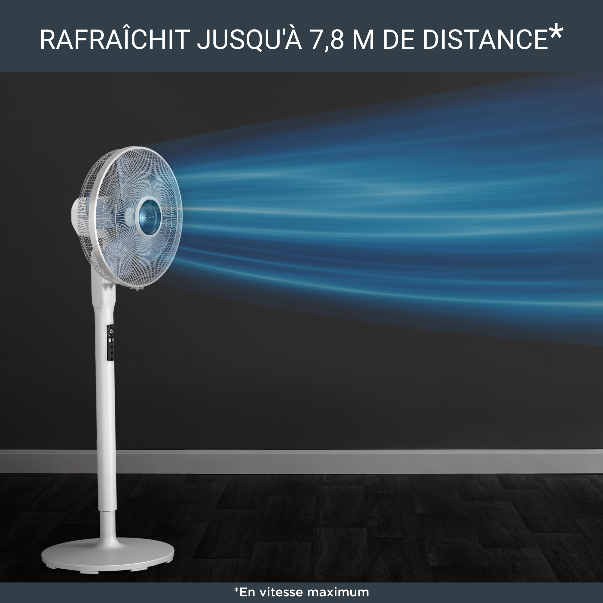 Turbo Silence Extrême+, Ventilateur sur pied, 75m3/min, silencieux 35dB, télécommande