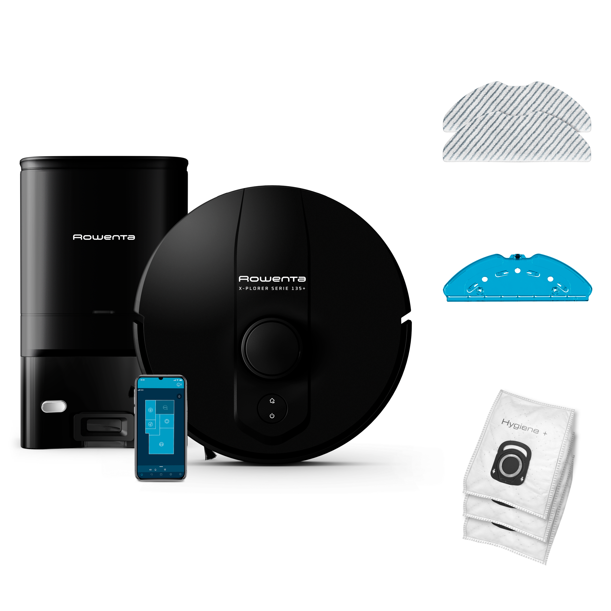 X-PLORER Serie&nbsp;135+, Aspirateur robot laveur, Navigation laser, 6000 Pa 