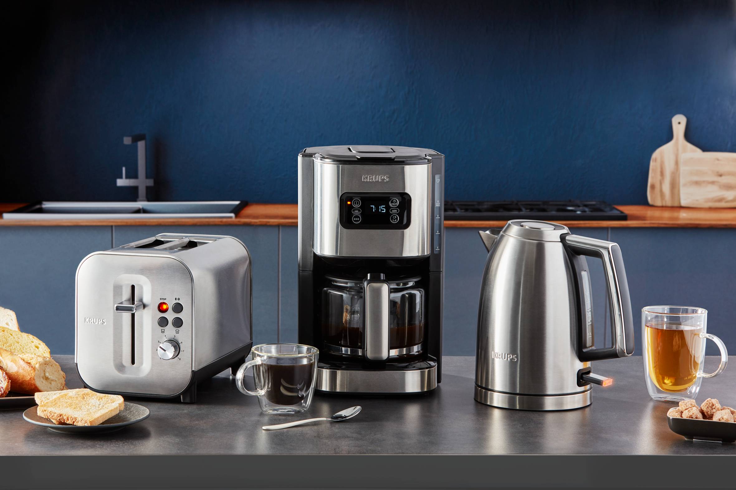 Cafetière filtre Excellence programmable 24 h, Inox, 1,25L, Sélecteur d'intensité