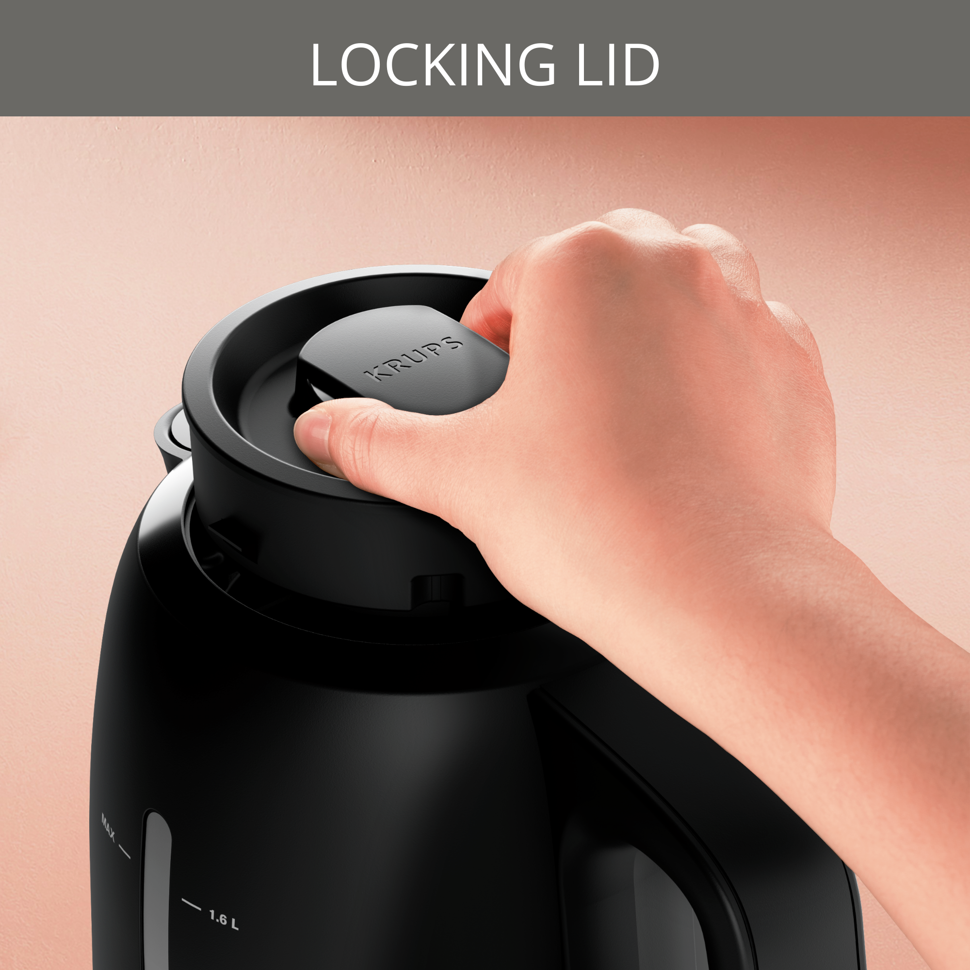 Bouilloire, 1,6L, Noire