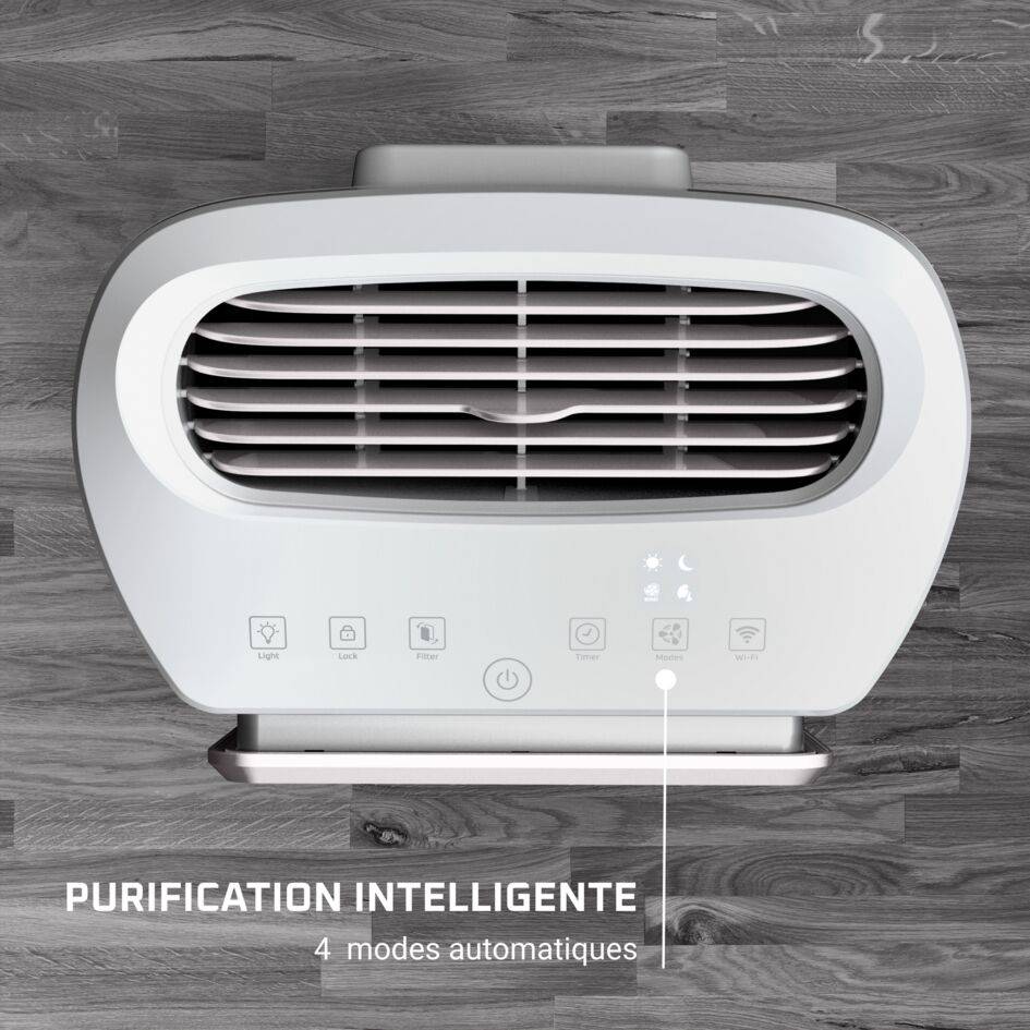Intense Pure Air Home, Purificateur d'air, Filtration HEPA, CADR 360 m3/h, 32dB