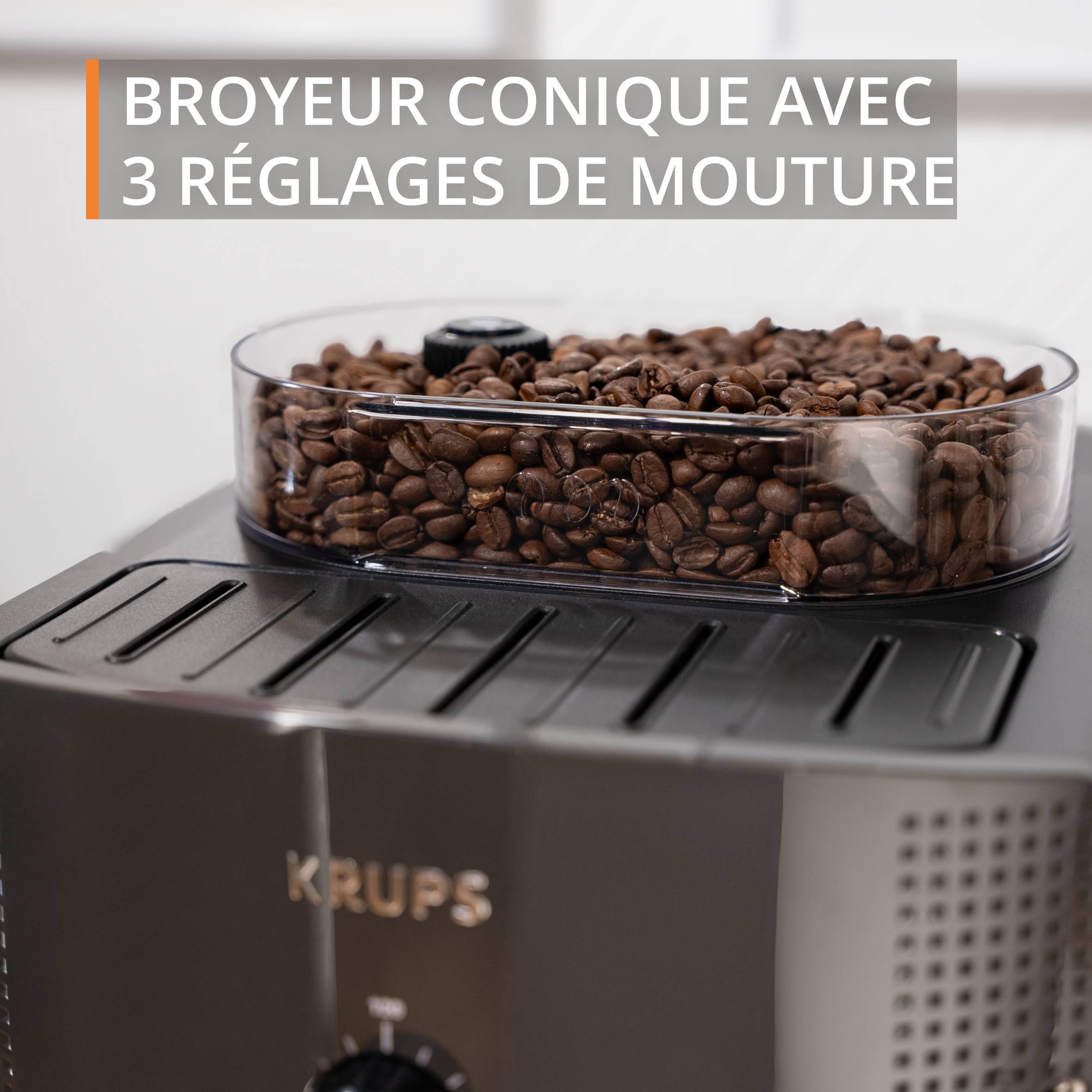 KRUPS Essential grise + accessoire lait
