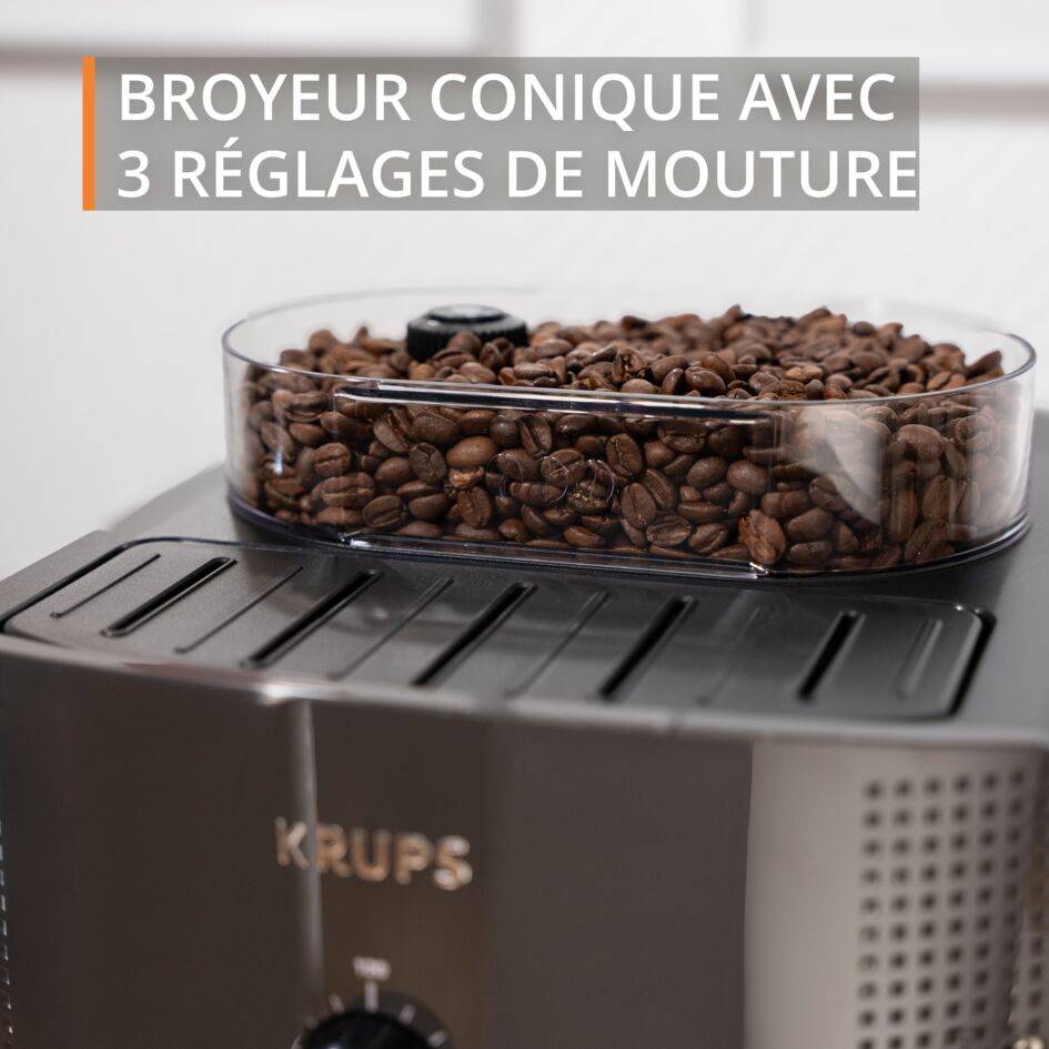 KRUPS Essential grise + accessoire lait