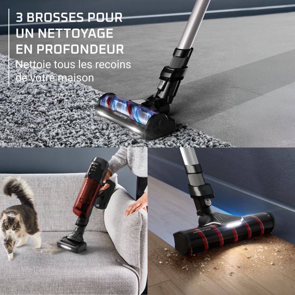 X-Force Flex 13.60, Aspirateur balai sans fil, 150 AW, 60 min, Kit complet animal