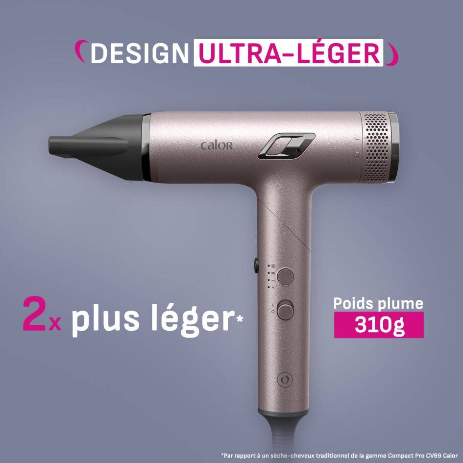 Nano Fold, Sèche-cheveux pliable, Compact, Léger, Ultra puissant