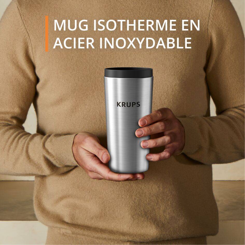 Simply Brew 3-en-1, cafetière à filtre polyvalente, carafe en verre, mug isotherme, KRUPS