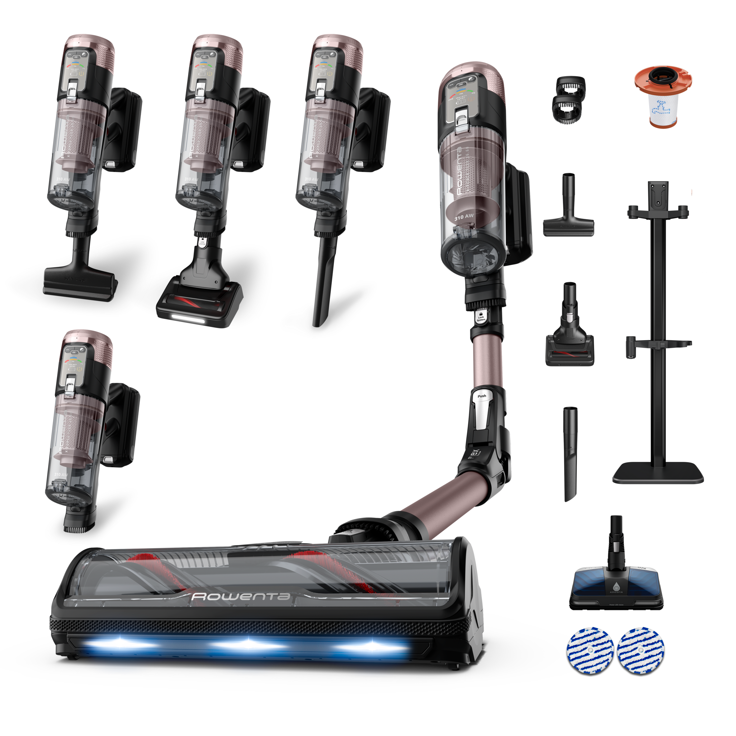 X-Force Flex 16.60, Aspirateur balai laveur sans fil, 315 AW, 120 min, Animal Aqua