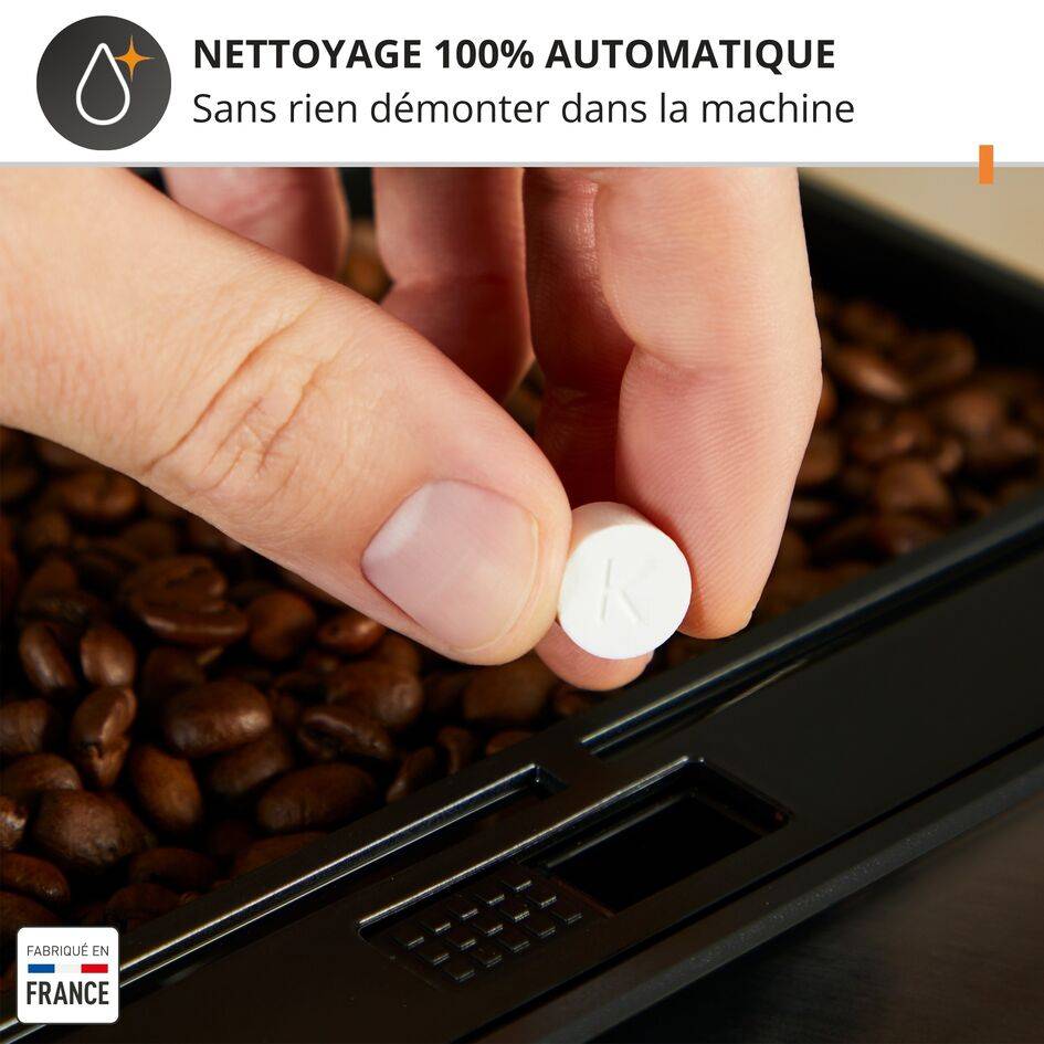 Krups Essential, Machine espresso automatique, Ecran LCD, Buse vapeur cappuccino, 2 tasses incluses