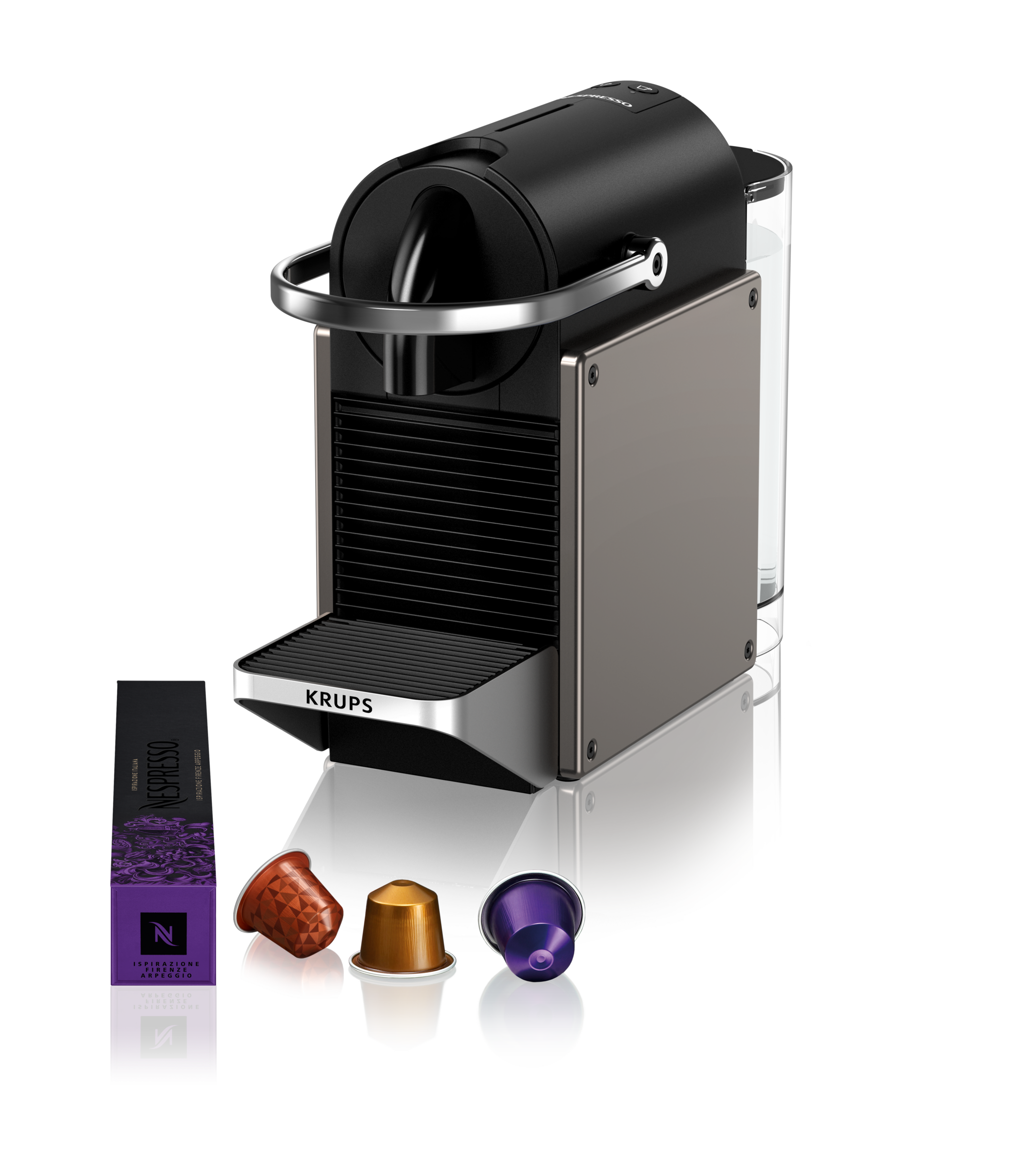 Nespresso Pixie Redesign by Krups, Titane