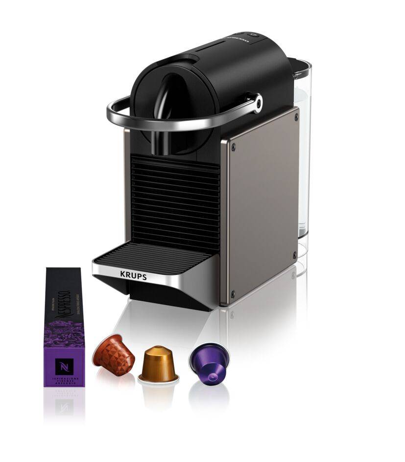 Pixie Redesign Nespresso, Machine à café à capsules, Titane, KRUPS