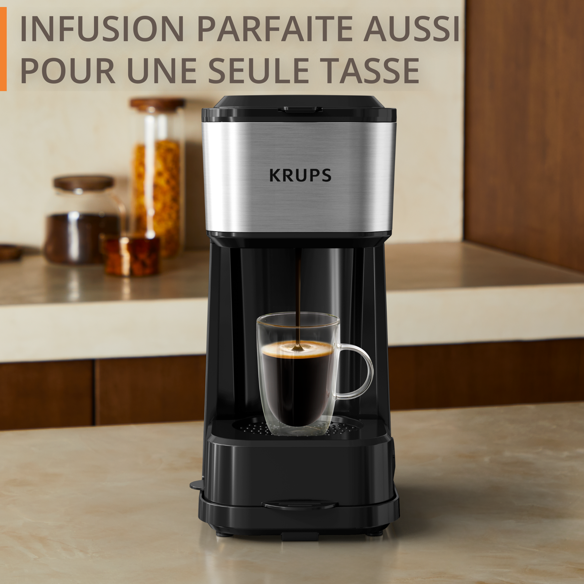 Simply Brew 3-en-1, cafetière à filtre polyvalente avec sa carafe en verre résistant à la chaleur et son mug isotherme
