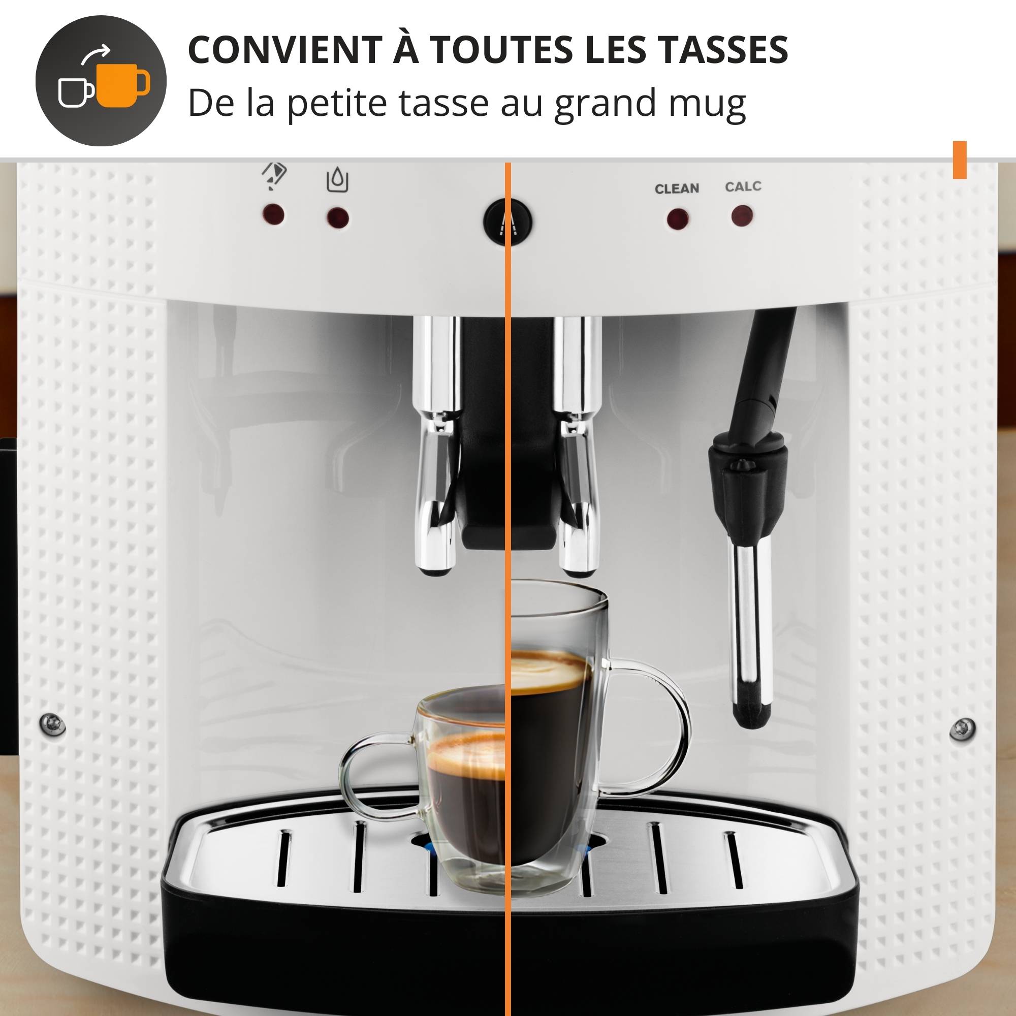 Essential blanche, Machine à café à grain, 3 boissons