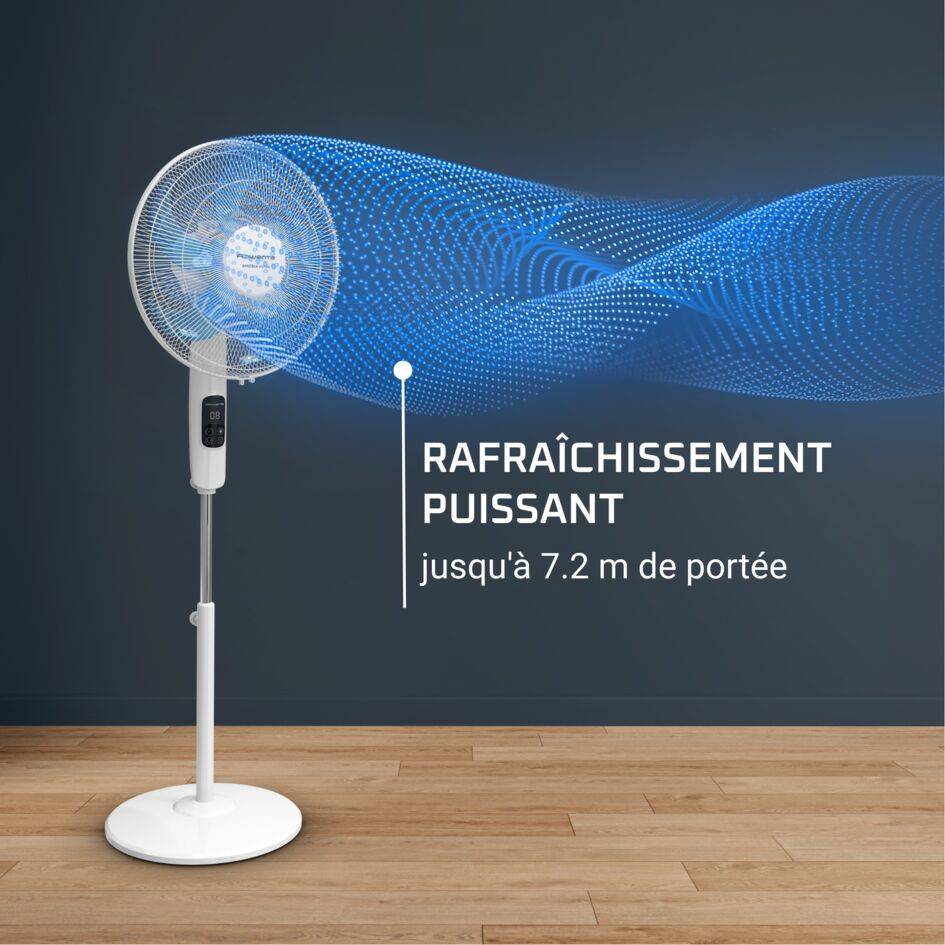 Turbo Silence, Ventilateur sur pied, Puissant, Silencieux, Ecoénergétique