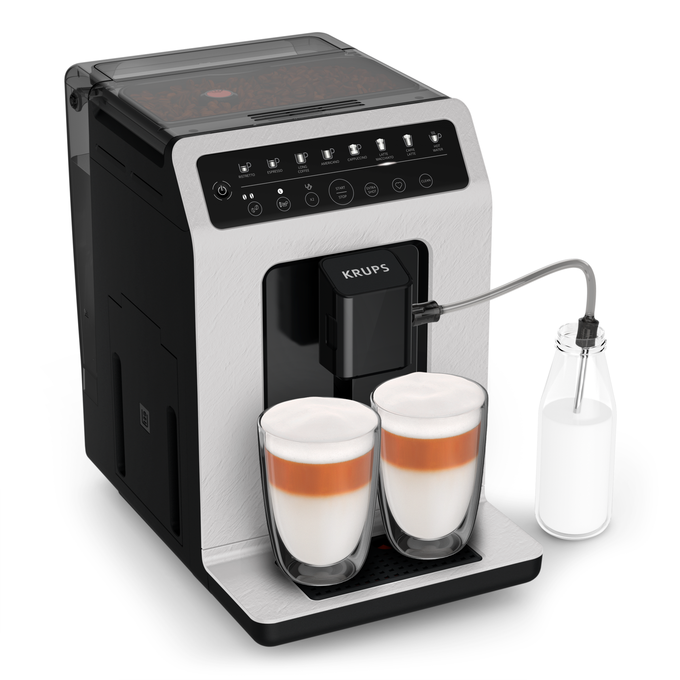 Evidence Eco‑Design Nube, Krups, Machine à café à grains, 8 recettes café et latte