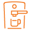 Icon orange d&apos;une espresso krups pour page forfait de réparation