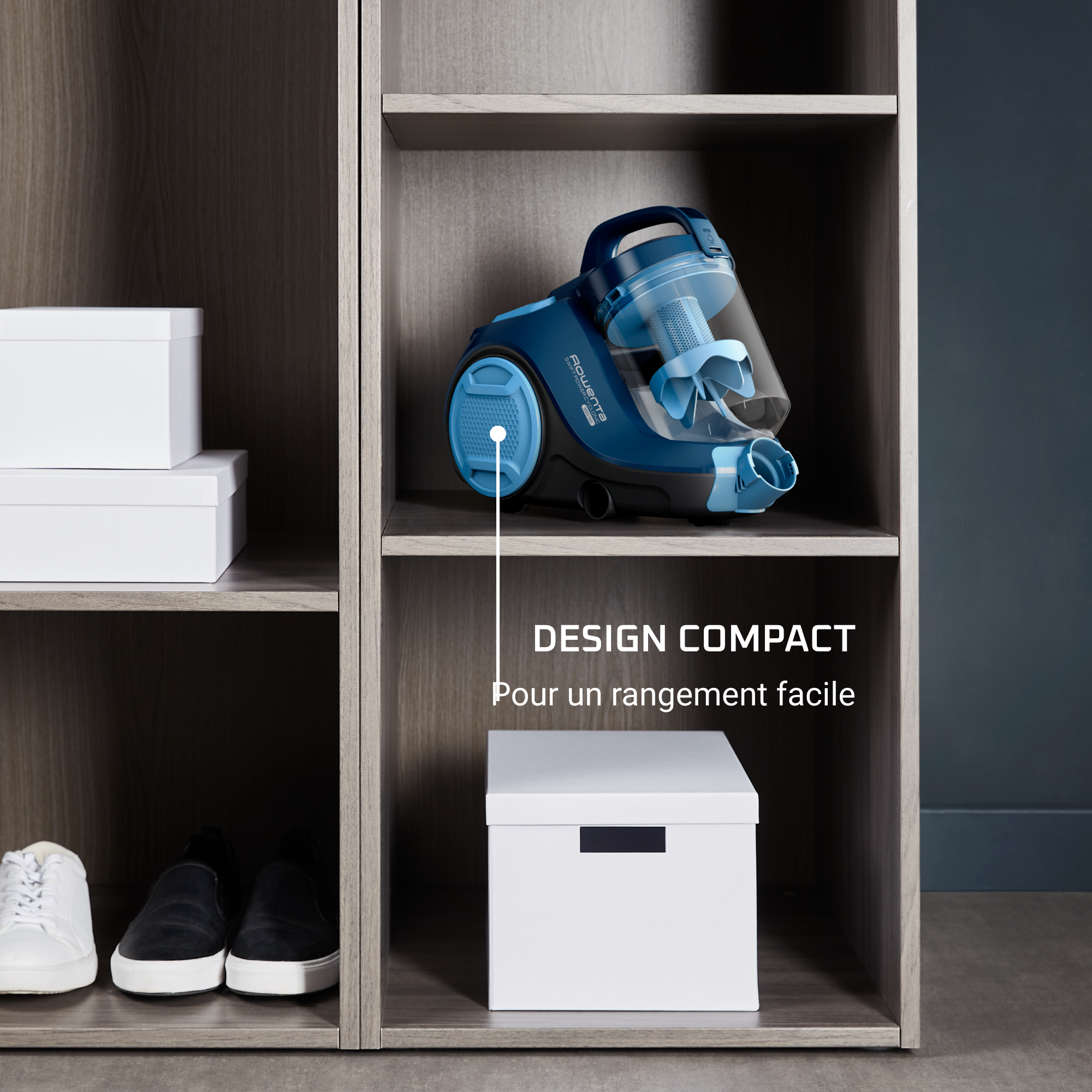 Swift Power Cyclonic Aspirateur sans sac, 900W, compact, haute filtration