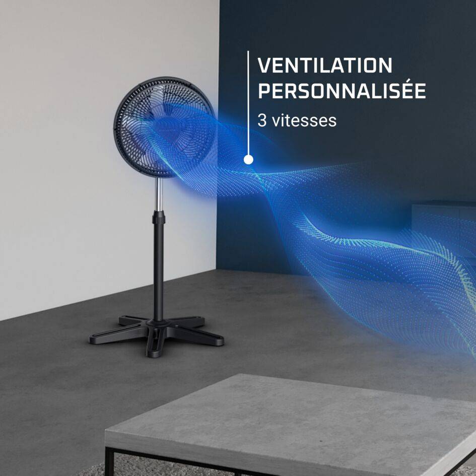 Turbo Essential, Ventilateur sur pied, Ecoconçu, Performant, Compact