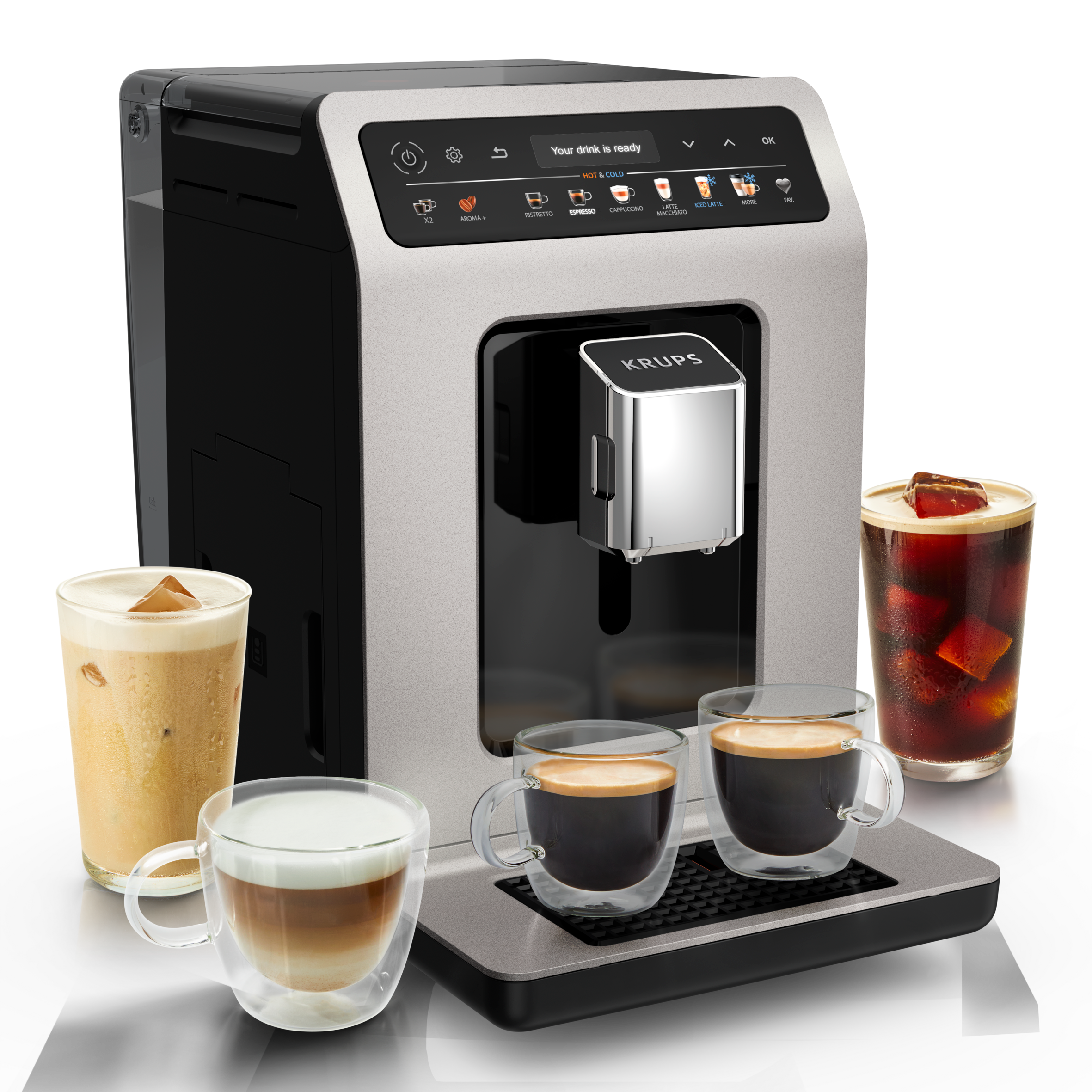 Evidence Hot & Cold, Machine expresso automatique, 18 recettes chaudes et froides