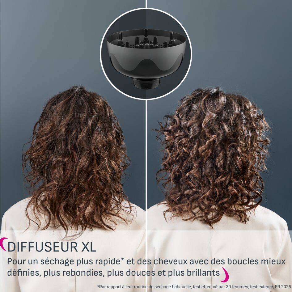 Curl Harmony, Sèche-cheveux diffuseur 3-en-1, Conçu pour les cheveux bouclés, Calor