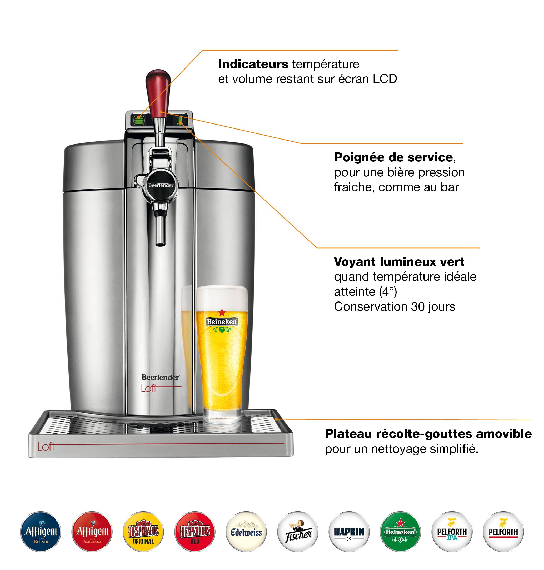 BEERTENDER  LOFT EDITION silver / chrome