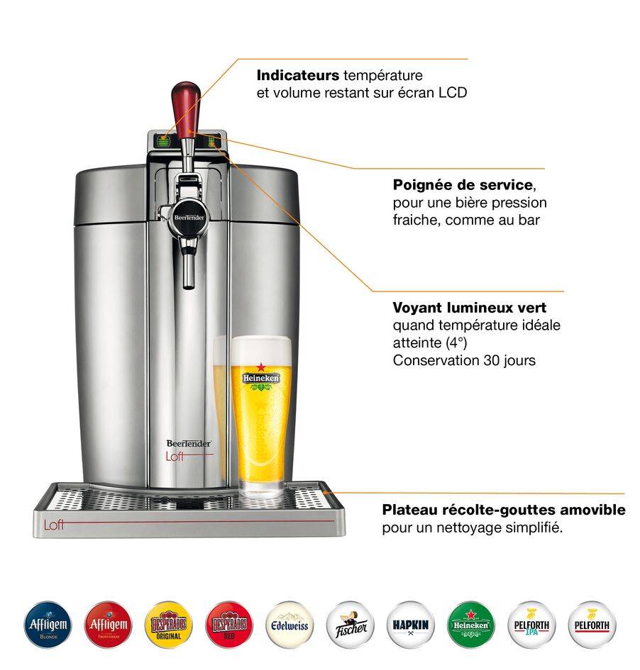 BEERTENDER  LOFT EDITION silver / chrome