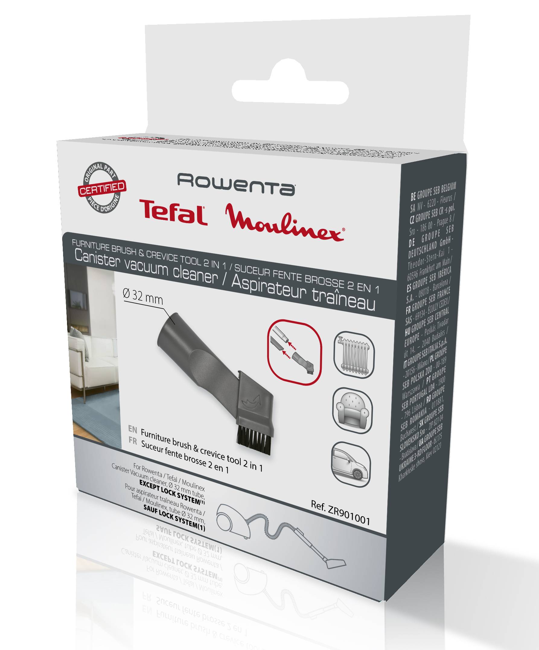 Suceur fente et brosse 2 en 1 ZR901001