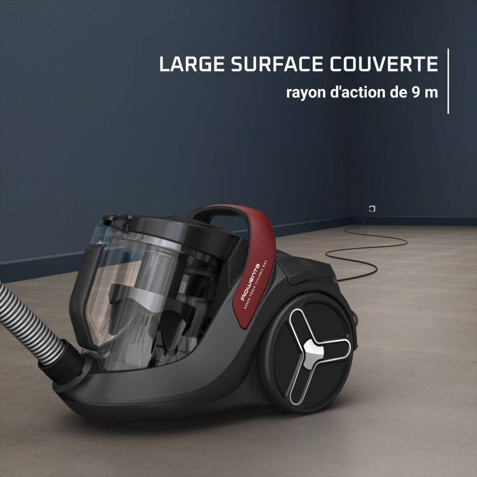Green Force Cyclonic Max, Aspirateur sans sac, 900W max, Eco-conçu, Fabriqué en France