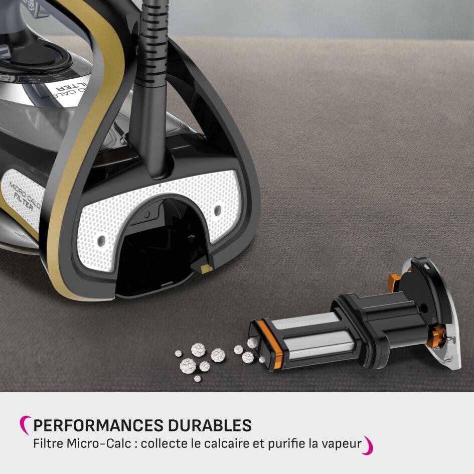 Ultimate Pure, Fer à Repasser Vapeur, 60g/min, Pressing 260 g/min, Réservoir XL, Calor