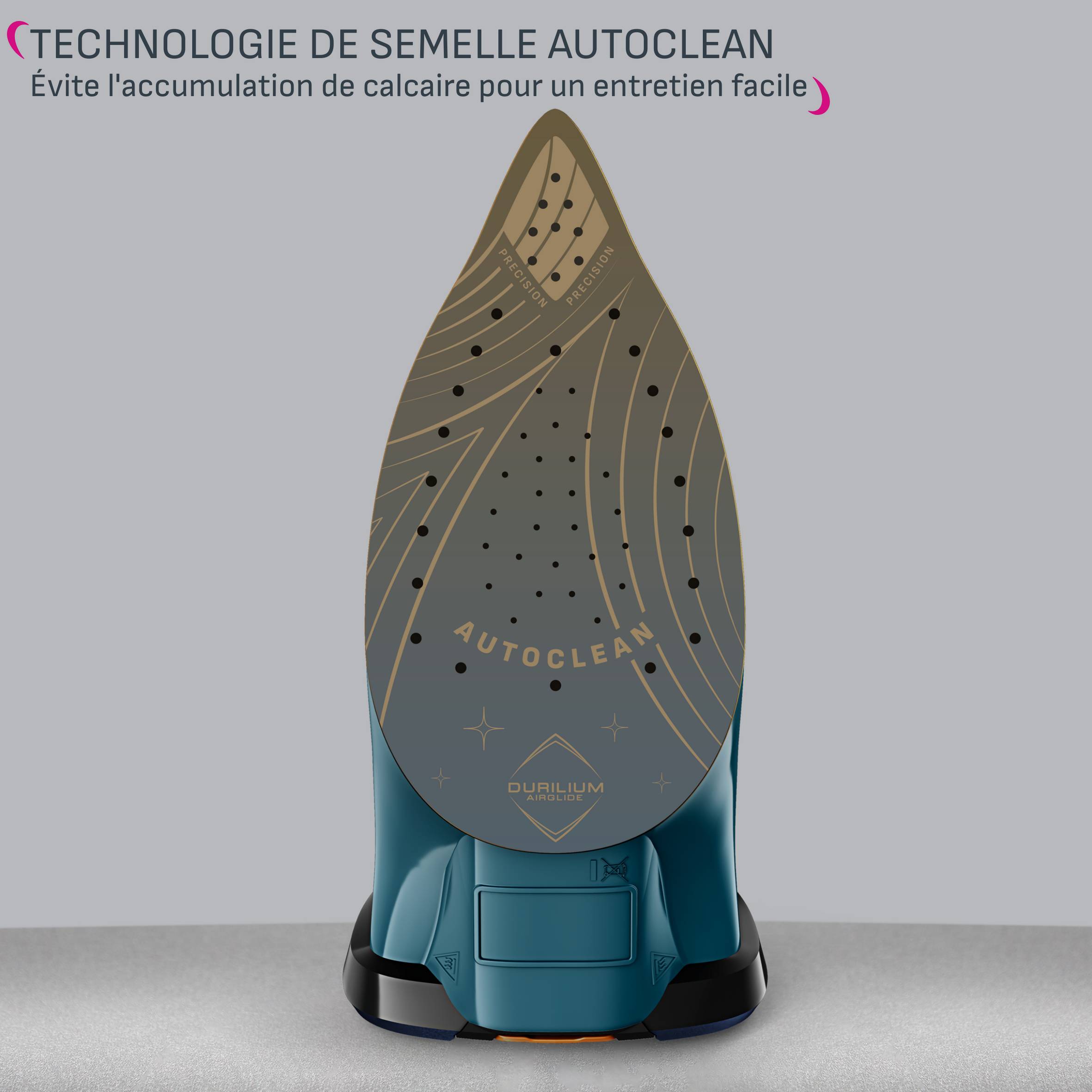 Ultimate Pure, Fer à Repasser Vapeur, 60 g/min, Pressing 300 g/min, Filtre Micro Calc