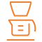 Icon orange d&apos;une cafetière krups pour page forfait de réparation