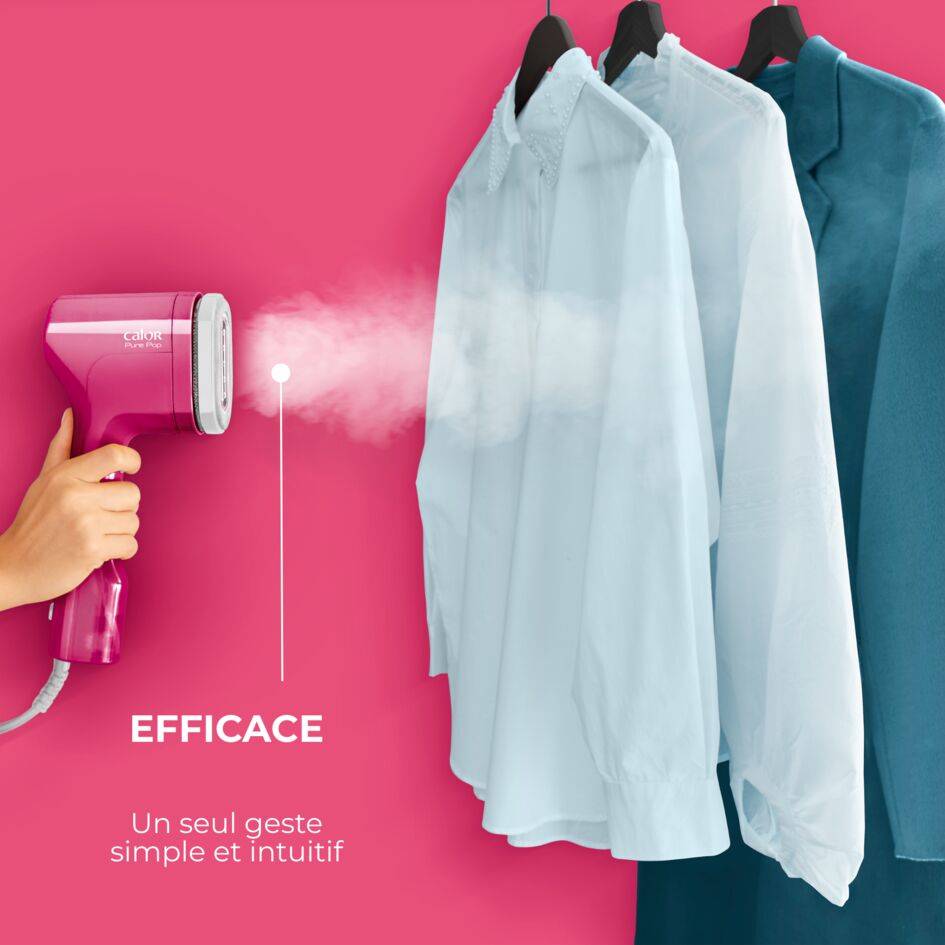 Pure POP Rose, Défroisseur à Main, 1300 W, 20&nbsp;g/min, Compact, Voyage