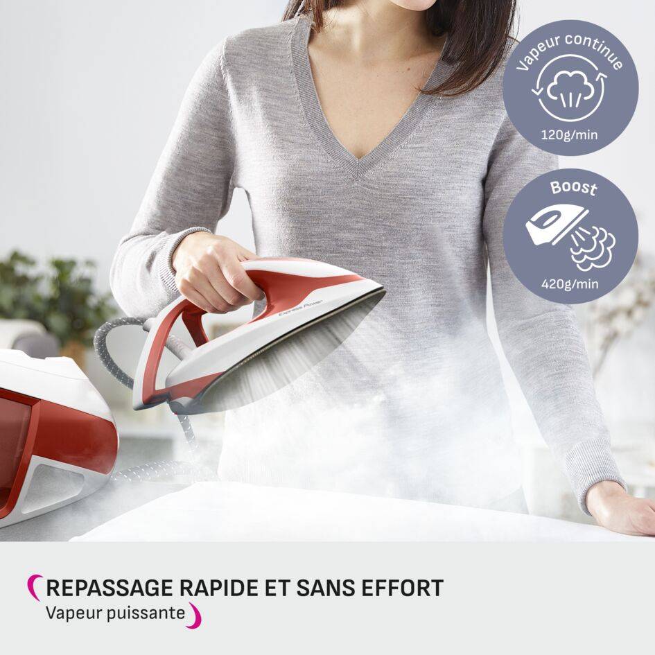 Express Power, Centrale Vapeur Classique, 120 g/min, Pressing 420 g/min, Calor