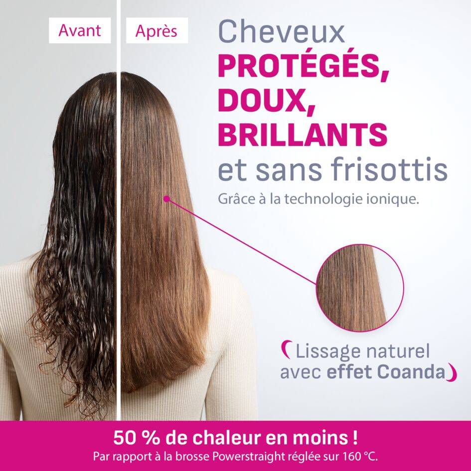 Air Motion, Sèche-cheveux lissant, Léger, Moteur digital, Effet Coanda, Calor