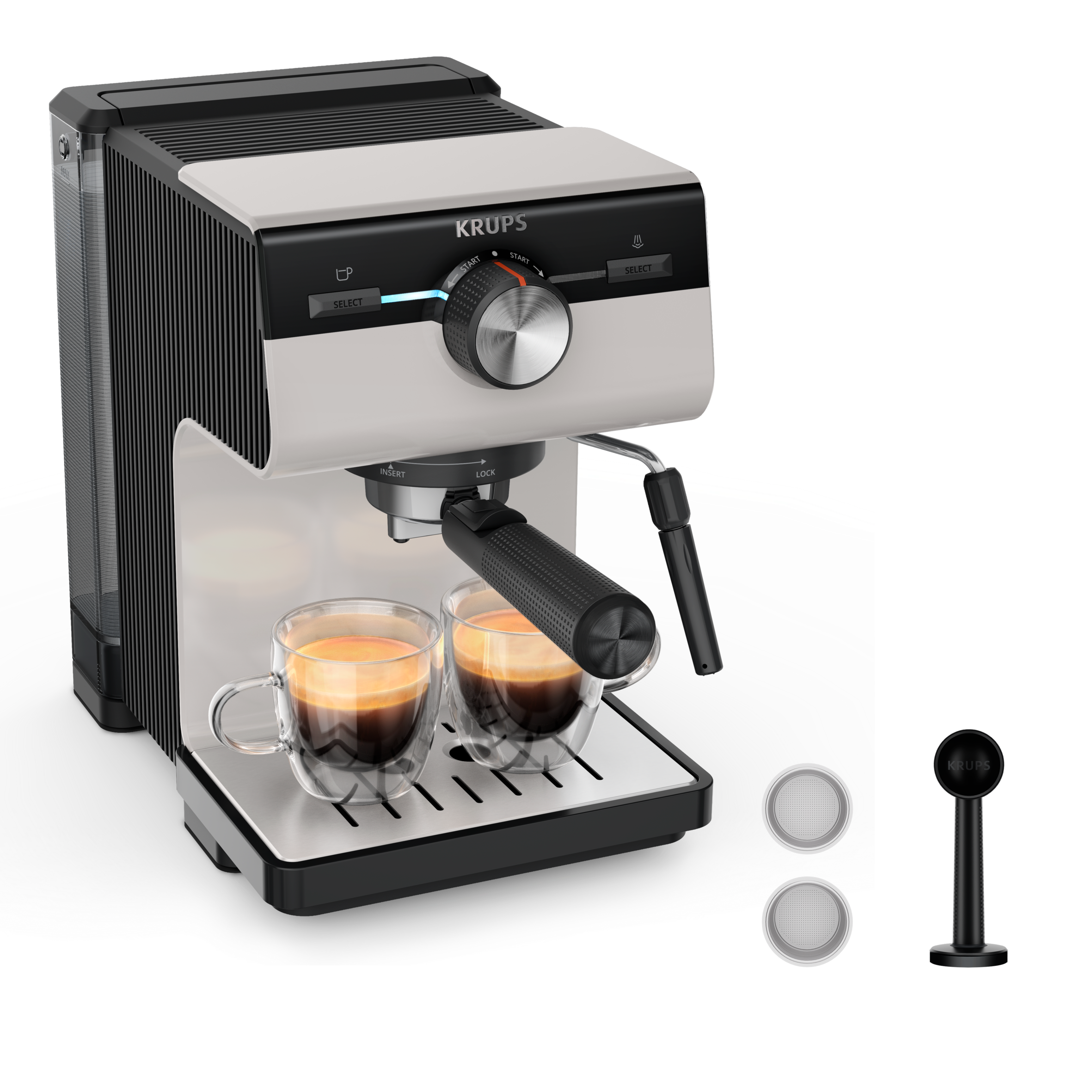 Machine espresso manuelle Authentic Gris clair