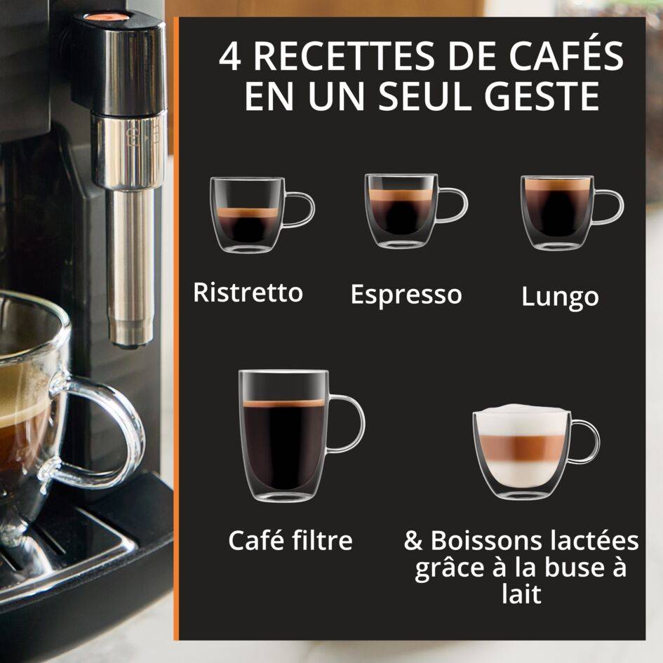 Intensity, Machine espresso entièrement automatique, 4 boissons, KRUPS