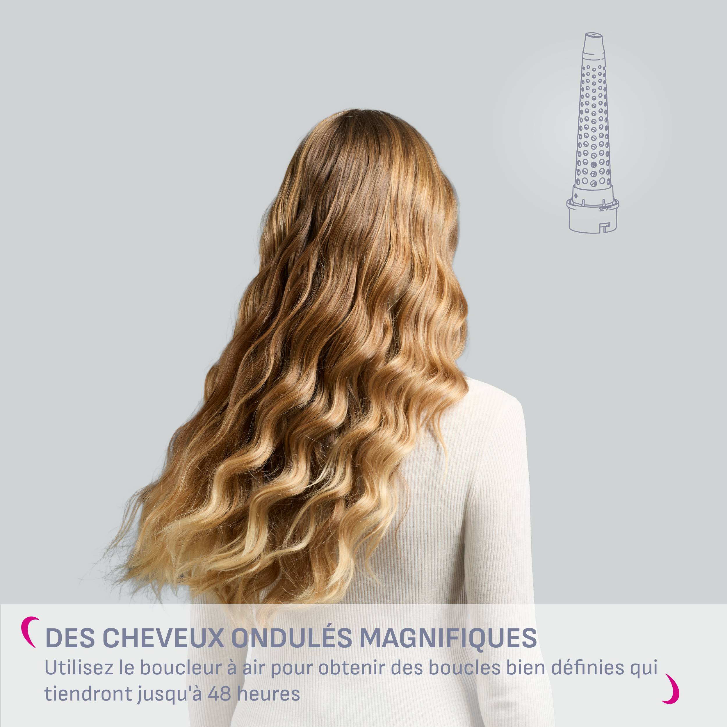 Air Shape, Brosse soufflante multistyler 4 en 1, Puissant et léger