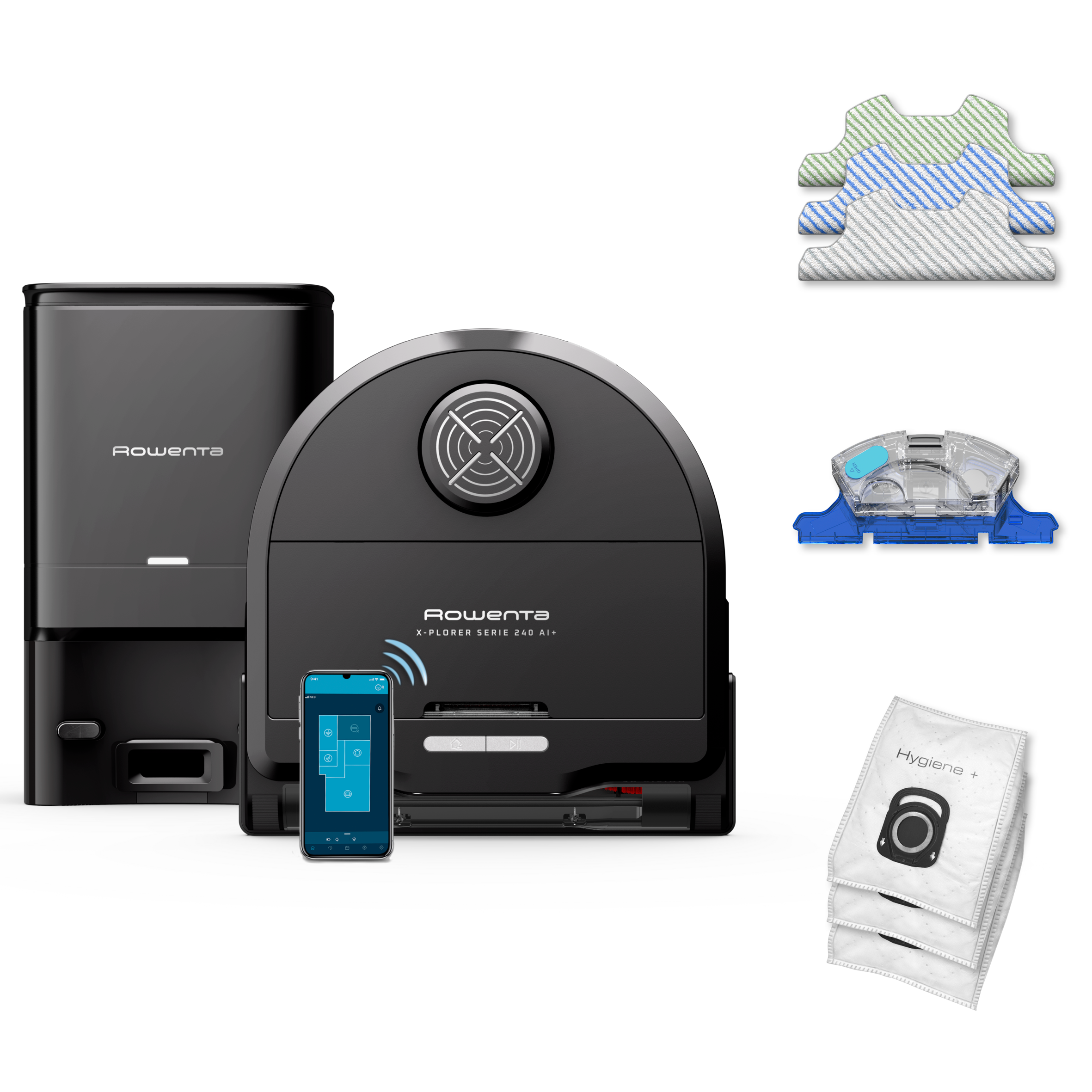 X-PLORER Serie 240 AI+, Aspirateur robot, Modèle Animal & Allergy, 8000 Pa