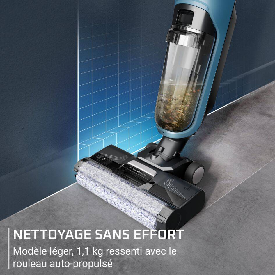X-Clean 2, Aspirateur laveur sans fil, Nettoyage 2-en-1 pour un gain de temps assuré