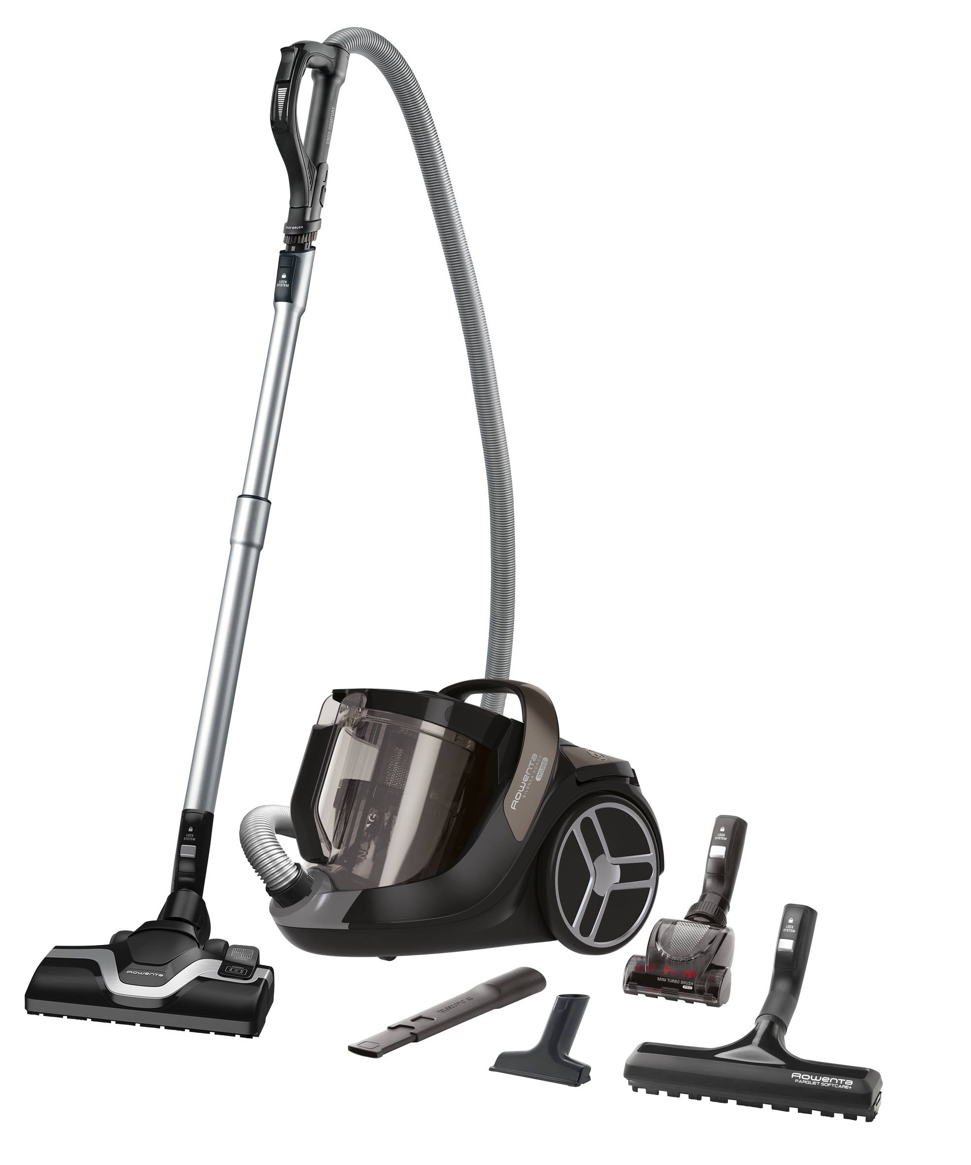 Silence Force Cyclonic, Aspirateur traineau sans sac, puissant 550W, 67db(A), animaux