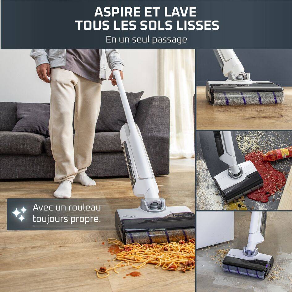 X-Clean 10, Aspirateur laveur sans fil, Longue autonomie, Nettoyage et séchage automatique