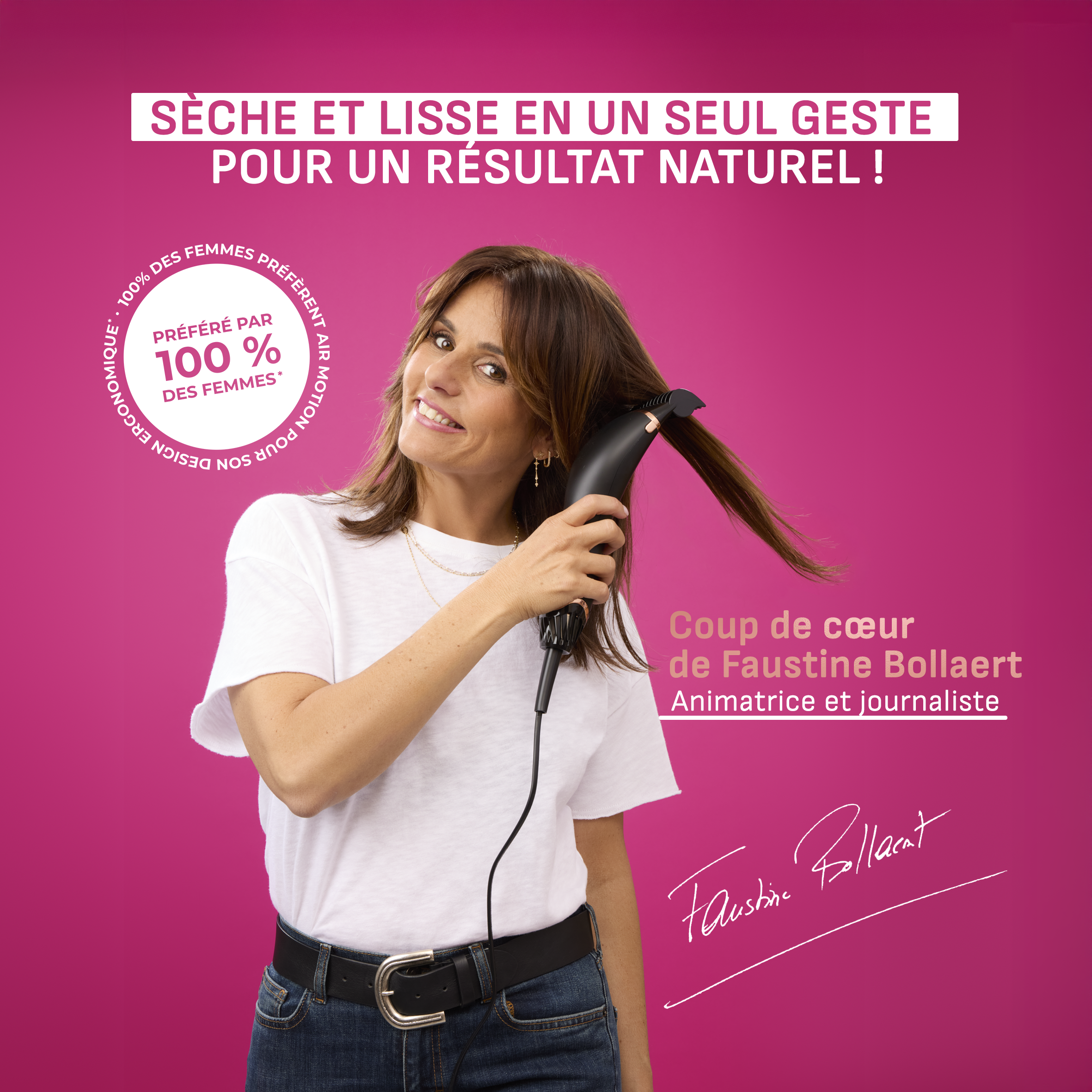 Air Motion, Sèche-cheveux Lissant, Léger, Moteur Digital, Effet Coanda, Calor 