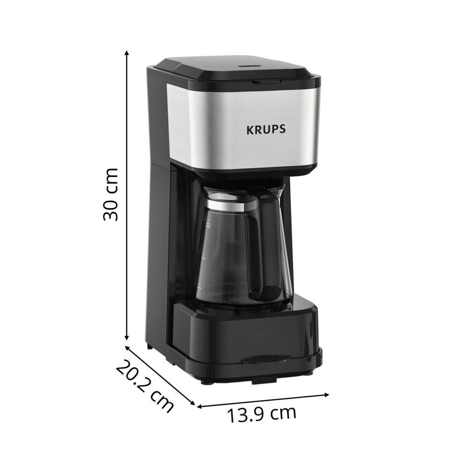 Simply Brew 3-en-1, cafetière à filtre polyvalente avec sa carafe en verre résistant à la chaleur et son mug isotherme