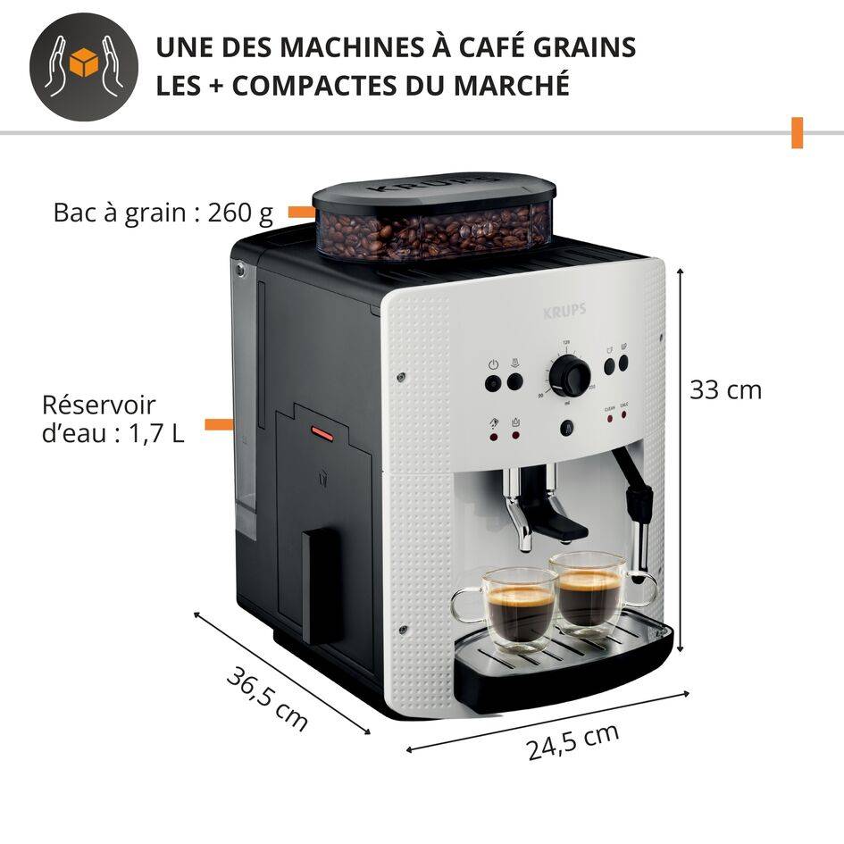 Essential blanche, Machine à café à grain, 3 boissons