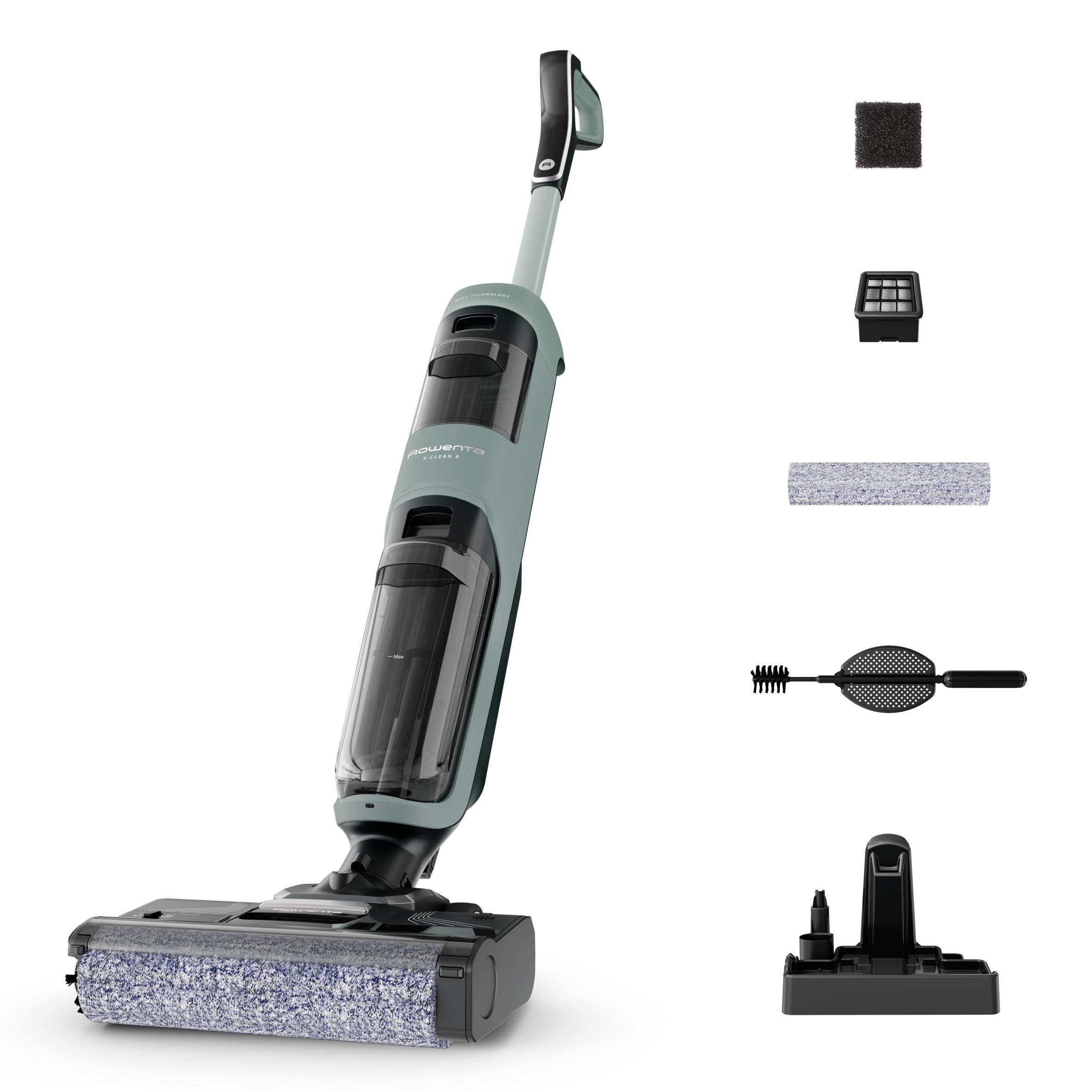 X-Clean 2, Aspirateur laveur sans fil, Nettoyage 2-en-1